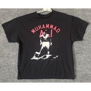 Muhammad Ali Graphic T-Shirt Mens XL Black Sonny Liston Knockout Boxing Tee
